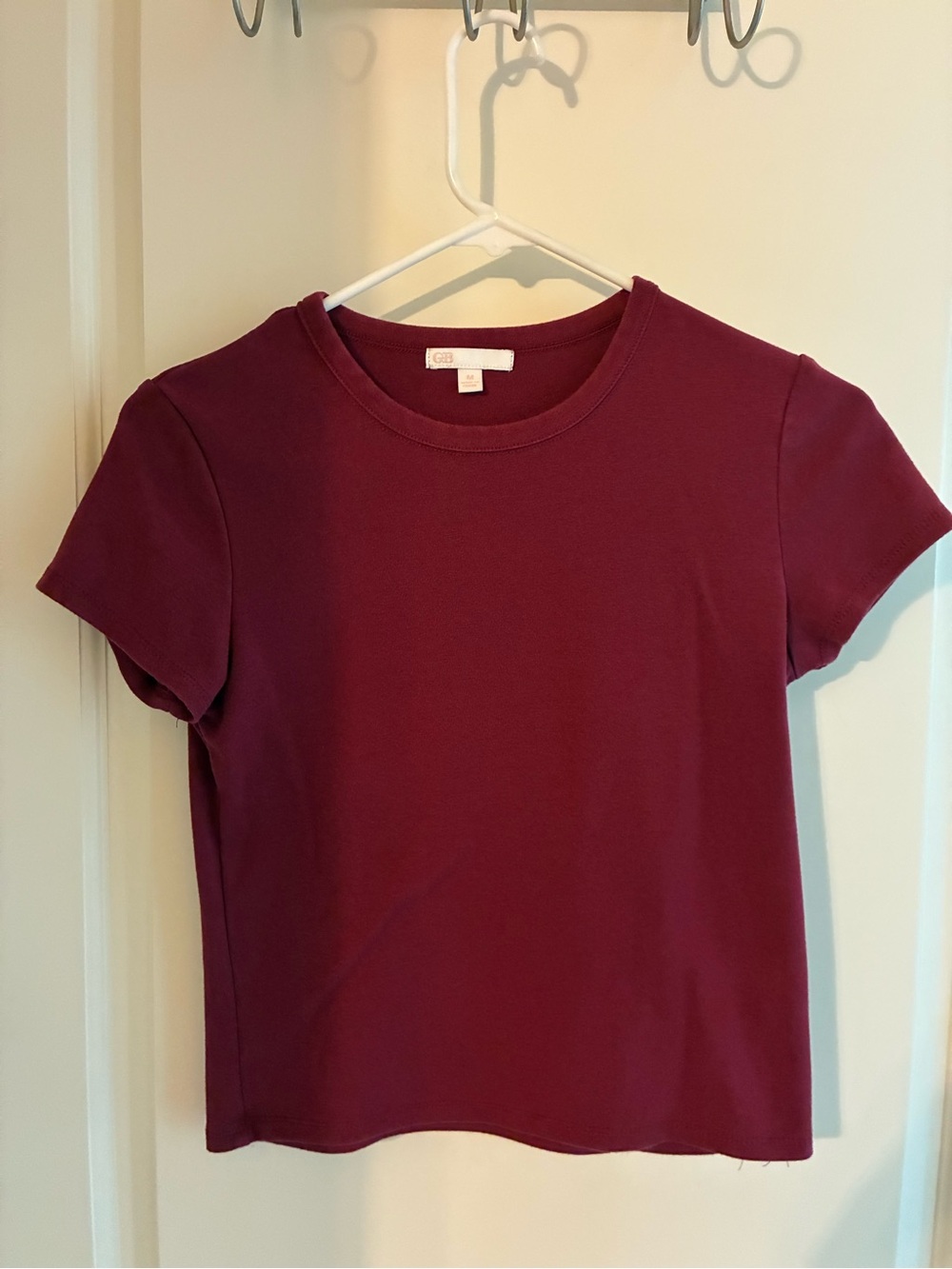 Gianni Bini Women's Short Sleeve Crewneck Top - Berry Plum